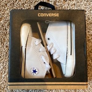 White converse baby shoes - size 2